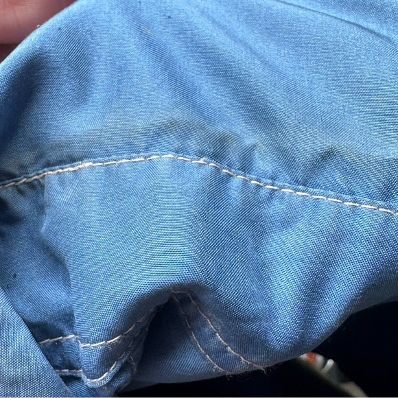 Ted Lapidus vintage blue silk button down shirt - Picture 6 of 7